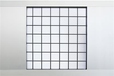 Perforated panel. Made with anodized aluminum profiles, painted in any ral finish or wood Type. Available also in the version with various types of perforated and net sheet